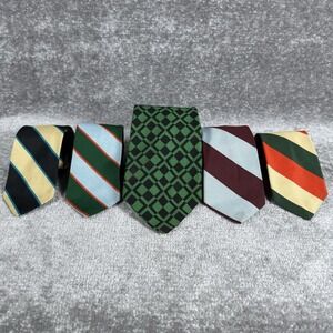 Vintage Penneys Towncraft Tie‎ Lot Striped Geometric 52"-54"